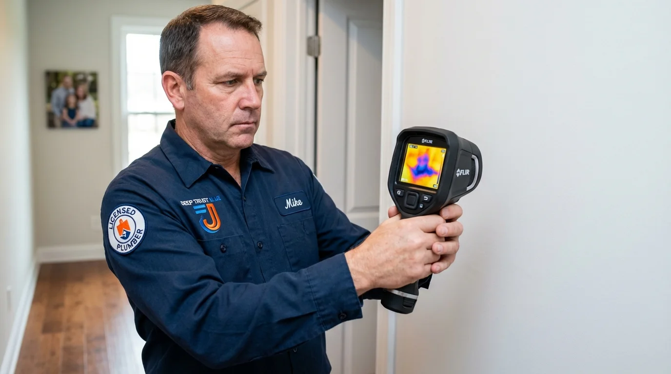 Thermal imaging leak detection by Johns Plumbing LLC in Ryegate